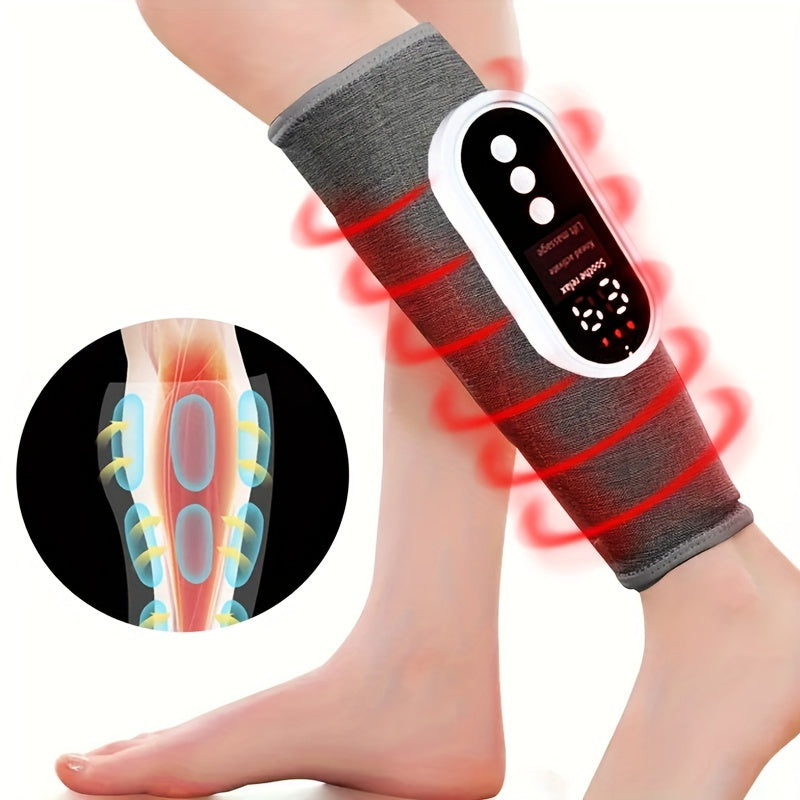 Cordless Air Compression Leg Massager With Heating Function(Grey)