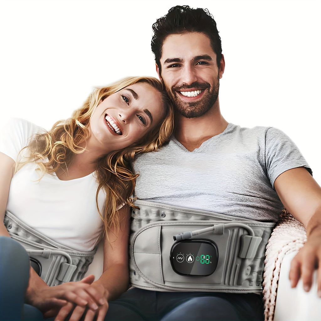 1Pc Decompression Back Belt – Lower Lumbar Support Back Brace(Grey)