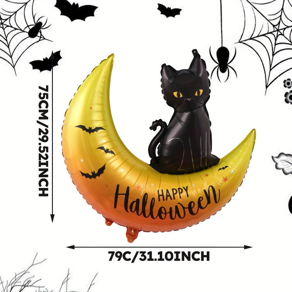 Black Cat Moon Balloons Halloween Party Set (2pcs)