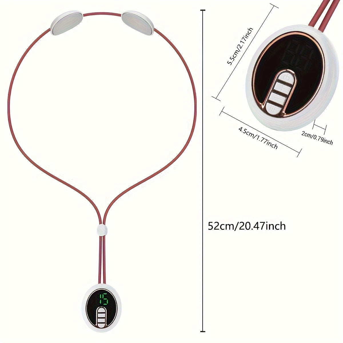 Usb Rechargeable Neck & Shoulder Massager With Heat(White)