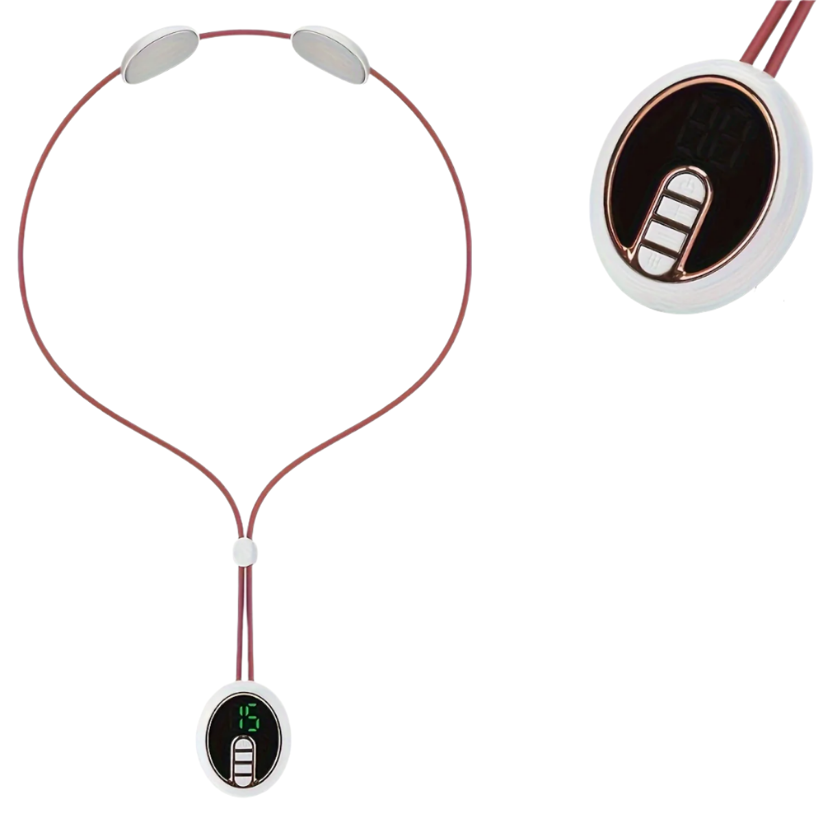 Usb Rechargeable Neck & Shoulder Massager With Heat(White)