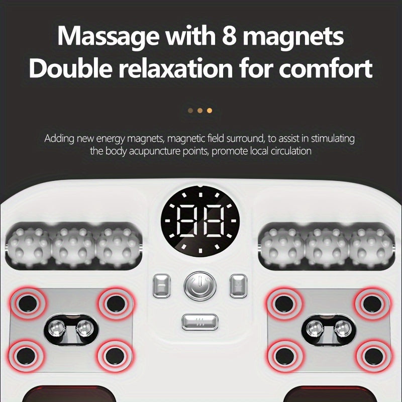 Foot Massager With Constant Temperature Heating & Magnetic Infrared Induction(White)