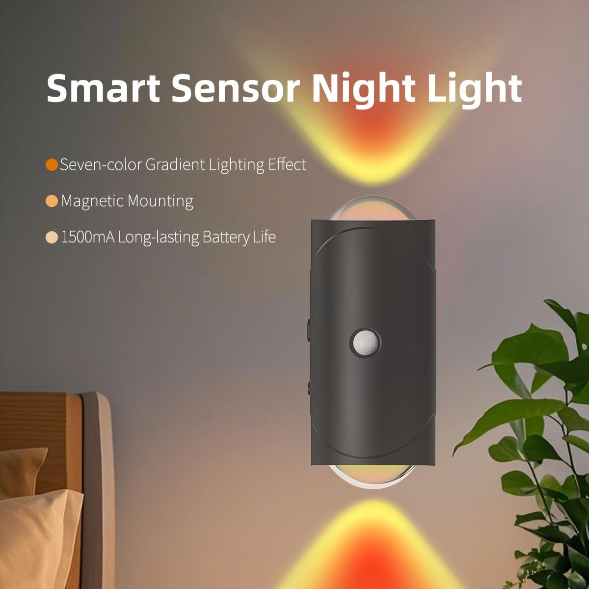 LED Wall Sconce Motion Sensor Night Light (2pcs)