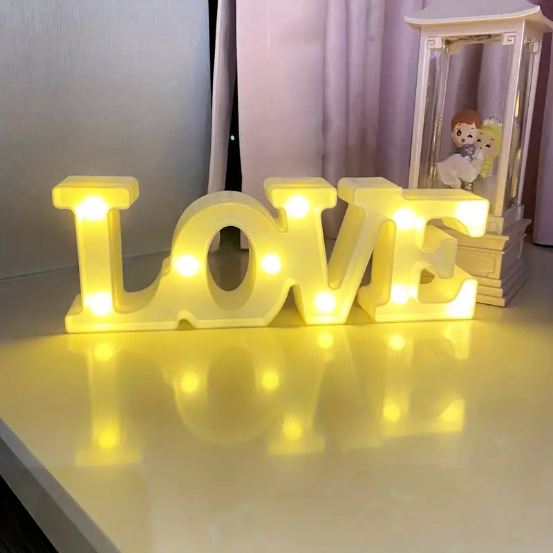 "Love Shape LED Decorative Light | Battery-Operated(Pure Heart White Love)