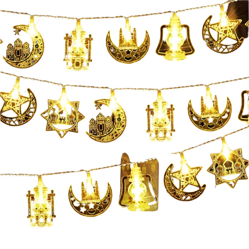 Ramadan Eid Led String Lights Star Moon Castle