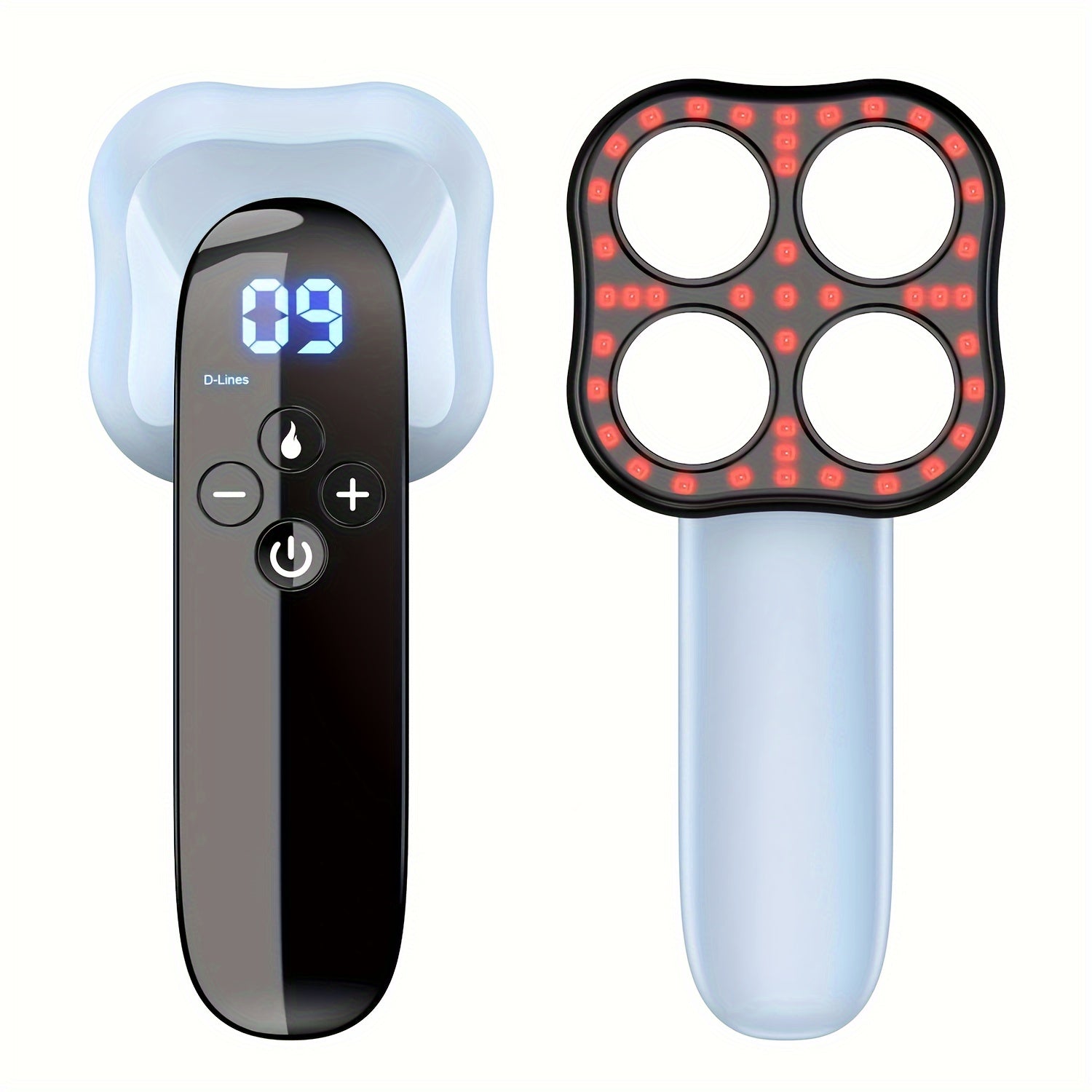 Rechargeable Handheld roller With 4-Point Head(Blue)