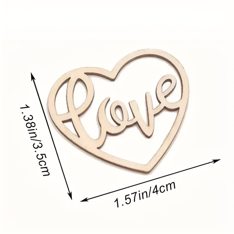 Love Heart Wood Crafts For Diy Home Decor