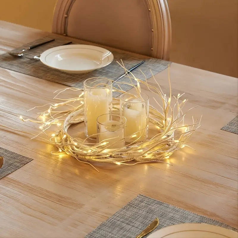 1-Pack Simulated Birch Branch Lights - 4.92ft, 45 Light Beads