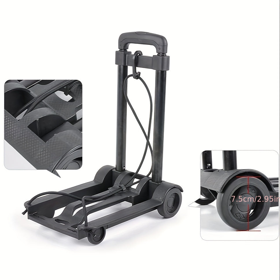 Folding Trolley with 2 Wheels Telescopic Handle