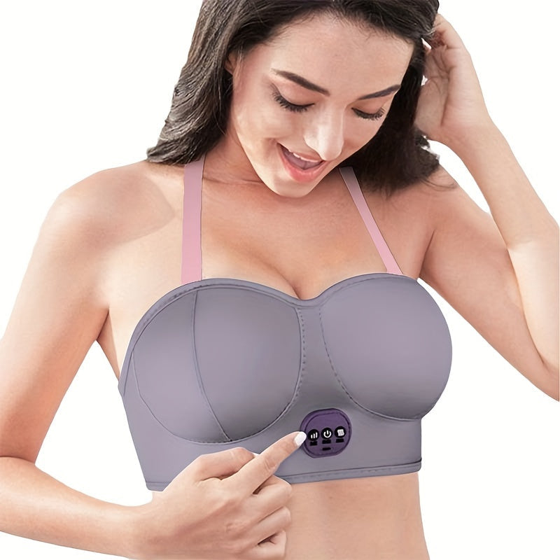 Relaxing Electric Breast Massager With Usb Charging(Silvery Grey)