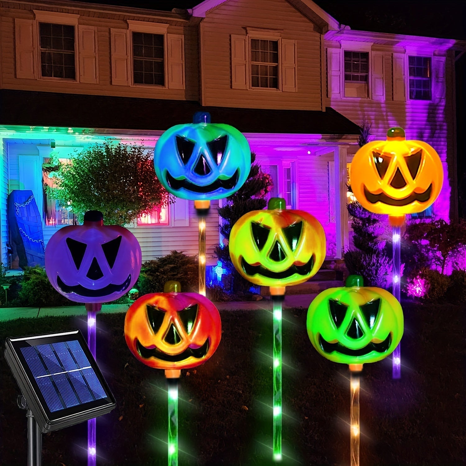 Solar-Powered Halloween Pumpkin Lights