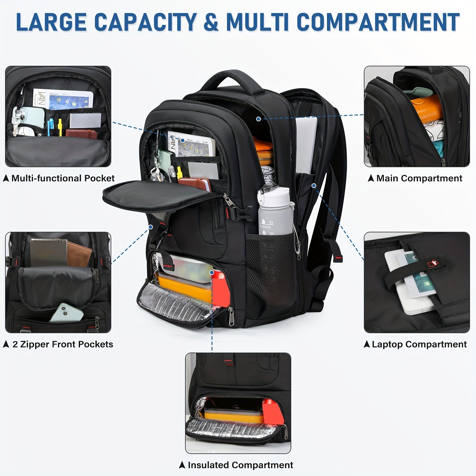 Men's Laptop Backpack Travel Daypack