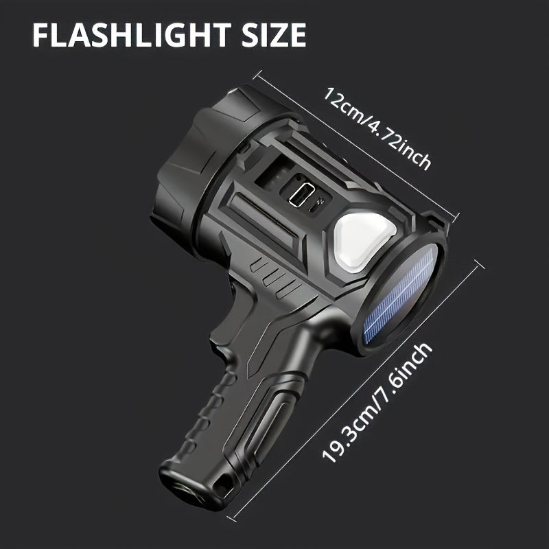 USB Rechargeable LED Spotlight Flashlight (6 Modes)