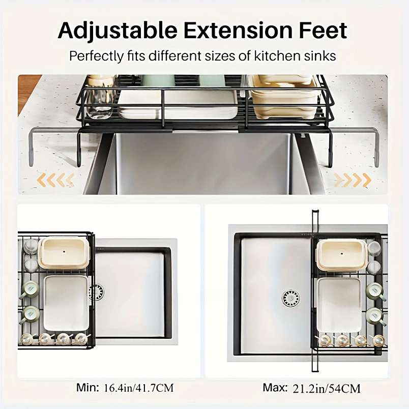 Dish Drying Expandable Rack with Cutlery Holder