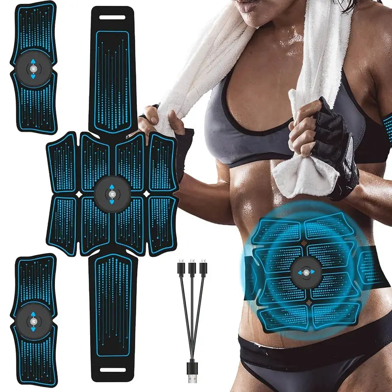 Usb Rechargeable Muscle Toner Set For Abdomen & Arms