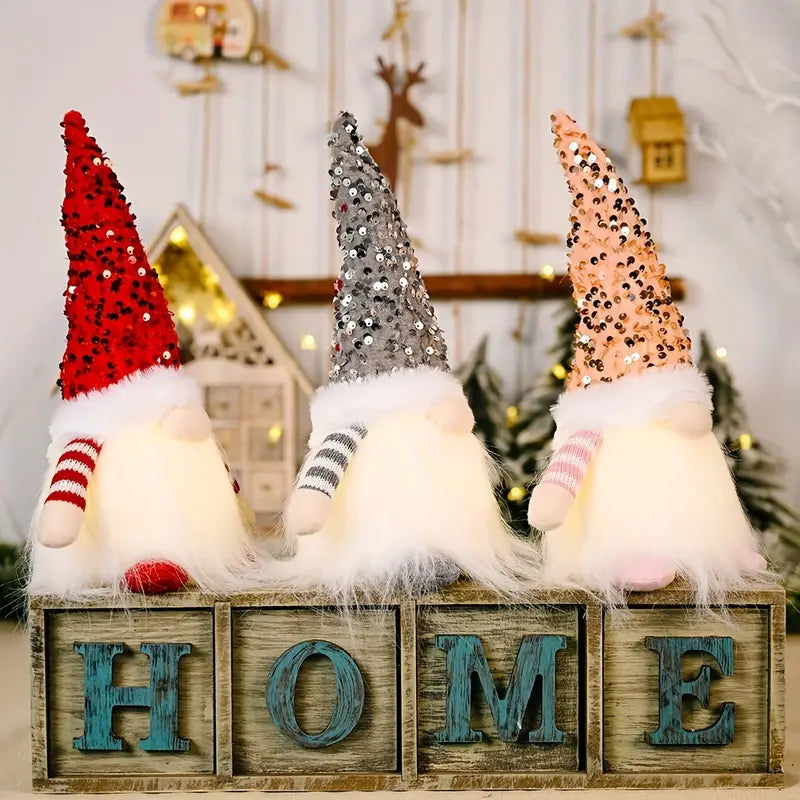 Twinkling Trio: Rudolph Sequin Delight for Christmas