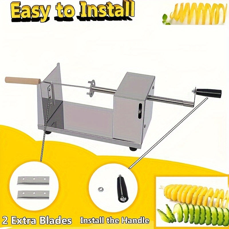 Potato Tower Slicer with Manual Stainless Steel