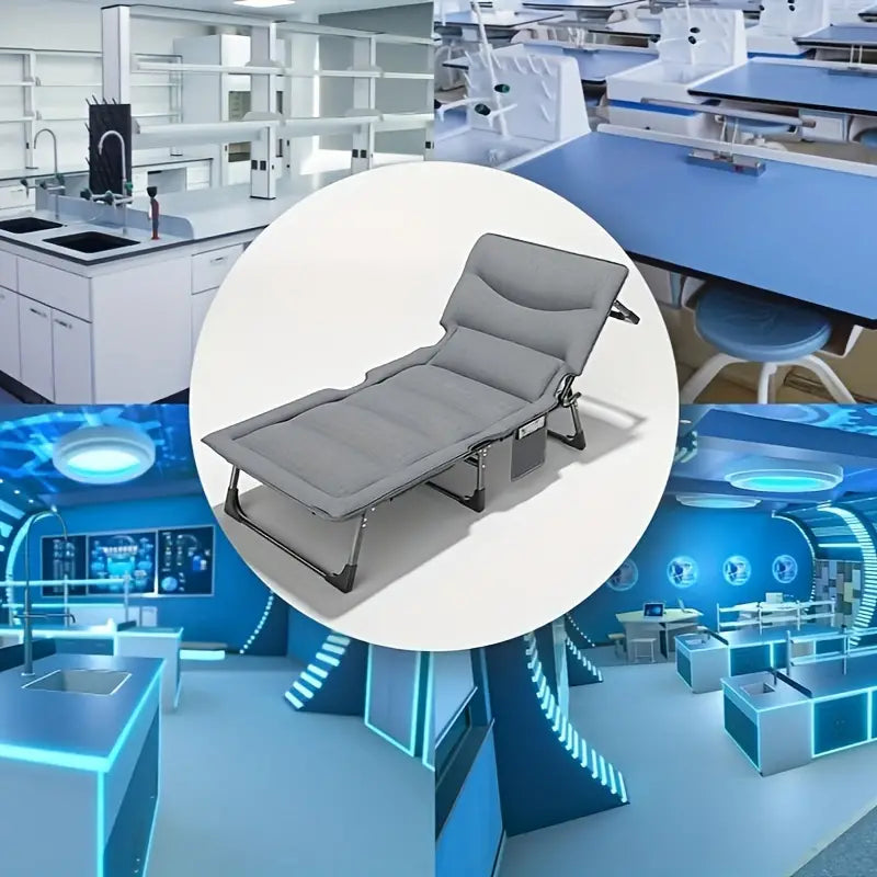 LabComfort Pro: Adjustable Recliner for Researchers - Light Grey, 70cm Width