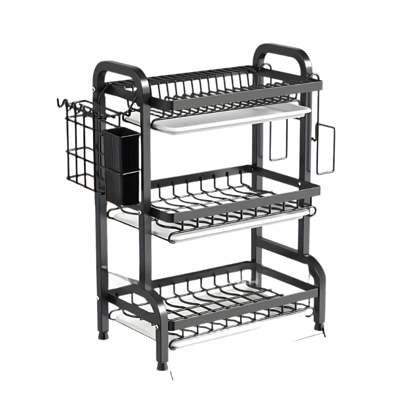 Dish Rack with Utensil & Board Holder (3-Tier)
