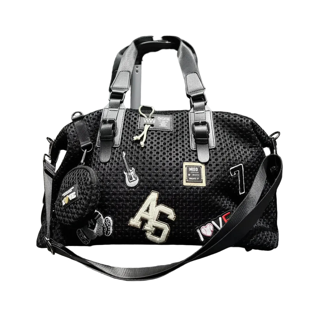 Teddy Bear Print Shoulder Tote Bag