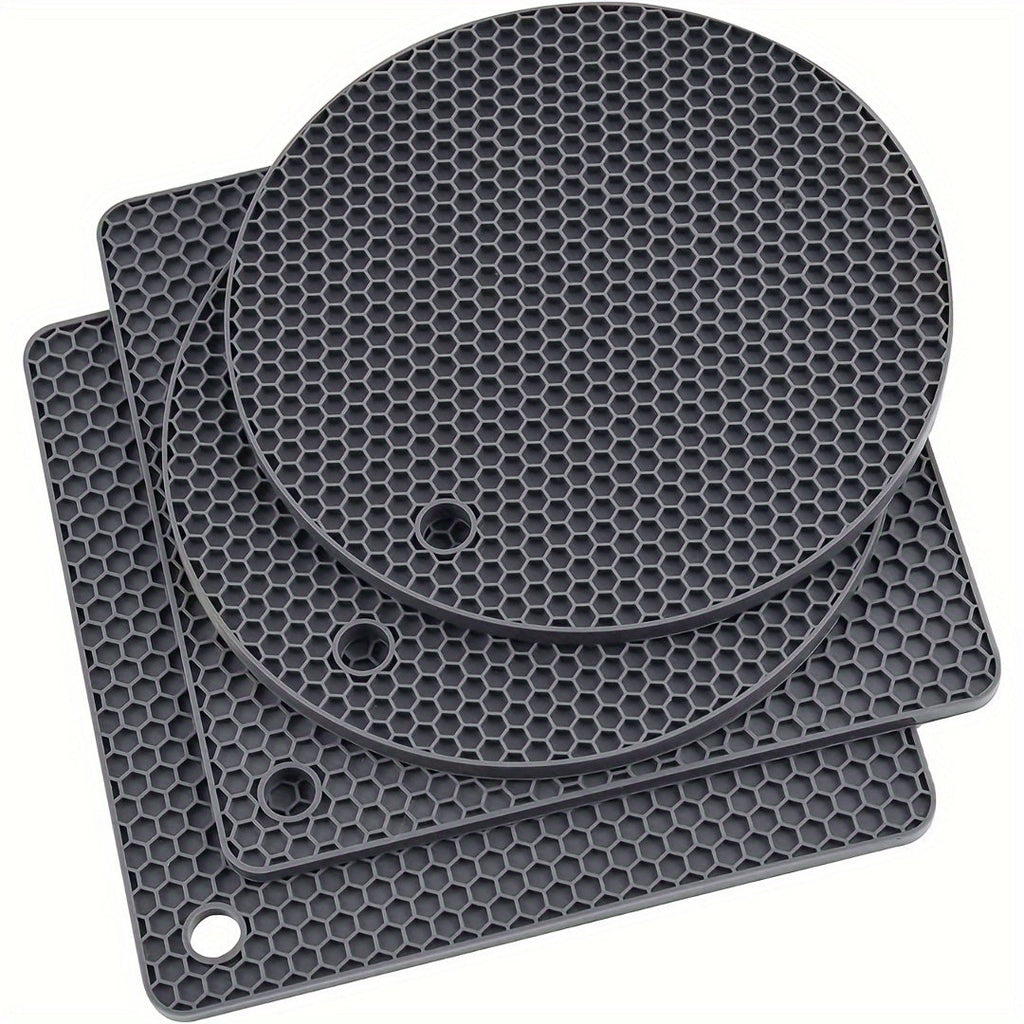 Silicone Trivets Set Heat-Resistant & Non-Slip (4PCS)