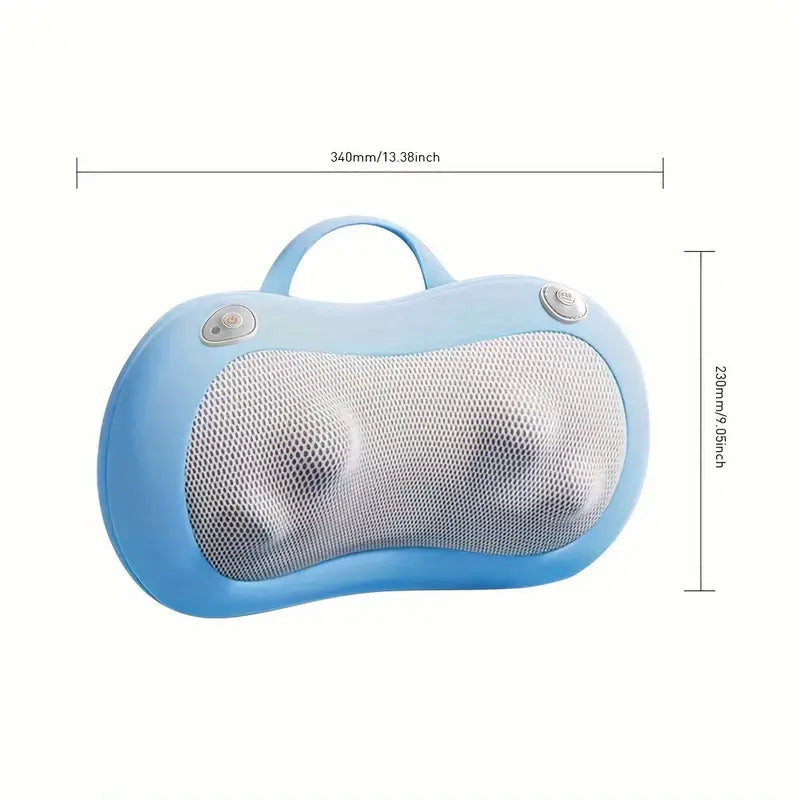 3D Massage Pillow with Heat Function (Blue)