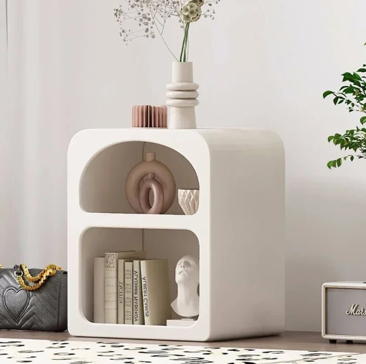 Elegant Bedside Table for Bedroom Makeup and Storage