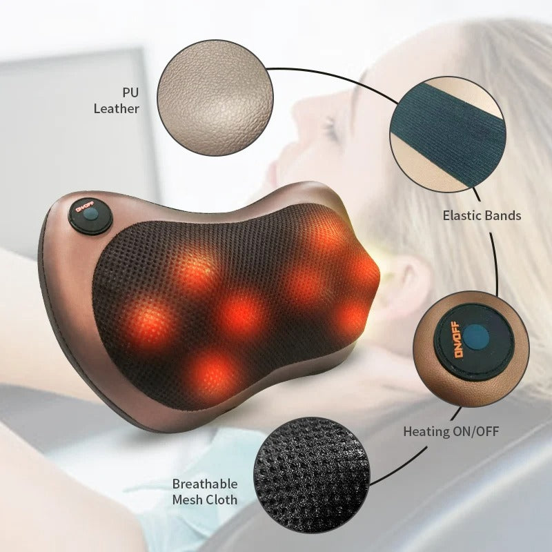 Electric Shiatsu Neck and Back Massage Pillow