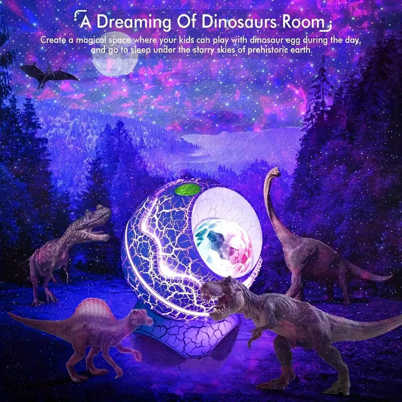 Dinosaur Egg Galaxy Star Projector Lamp