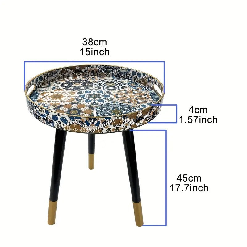 Round Serving Tray with Detachable Legs