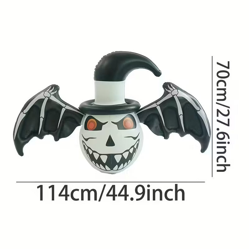 Halloween Inflatable Skull Bat with Hat