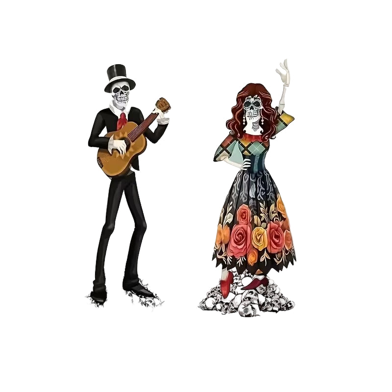 Halloween Skeleton Couple Yard Decor (2PCS)