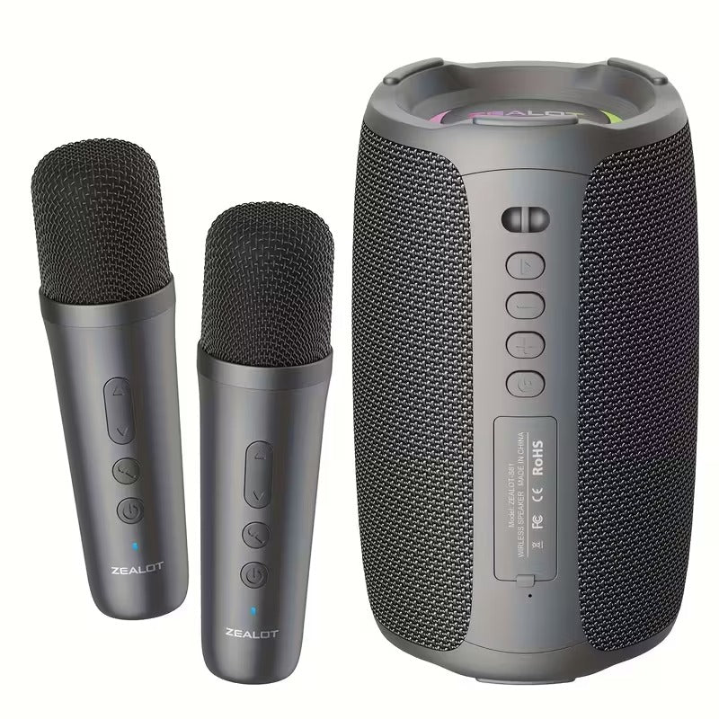Wireless Speaker with Dual Microphones