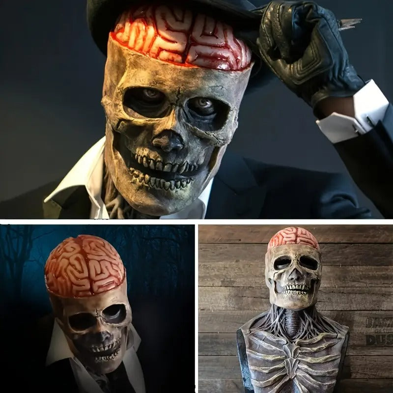Men’s Latex Skull Gentleman Mask Halloween Costume