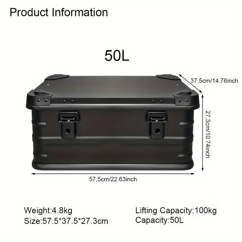 Heavy-Duty 50L Outdoor Aluminum Storage Box