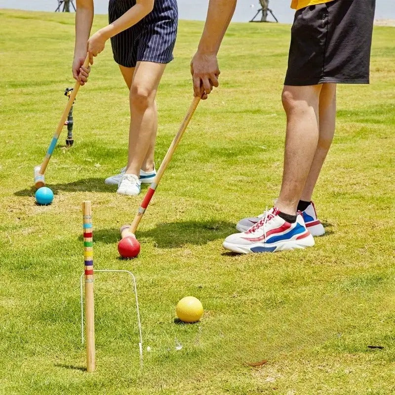 Croquet Set Six Player with Wooden Mallets