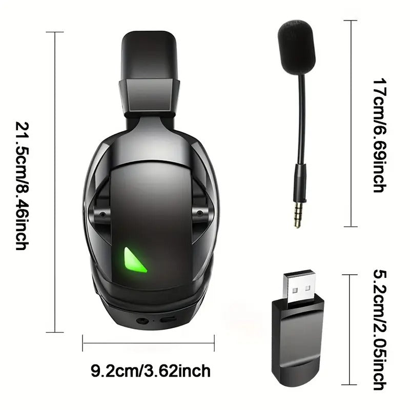 Wireless Gaming Headset with Mic, 48H Battery