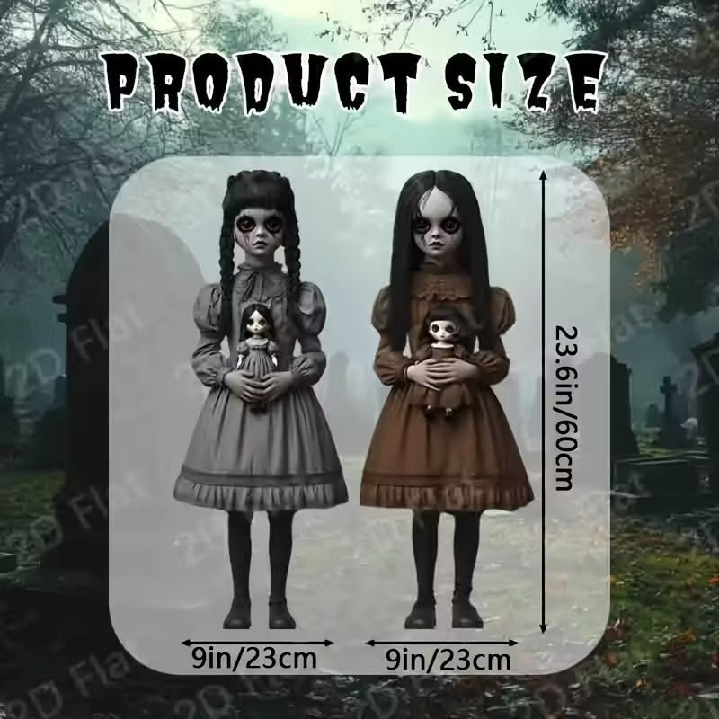 Gothic Horror Girl Yard Decor Set (2Pcs)
