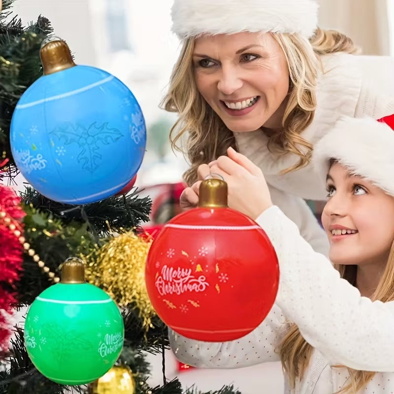 Inflatable Christmas Ball Decorations (4 Pack)