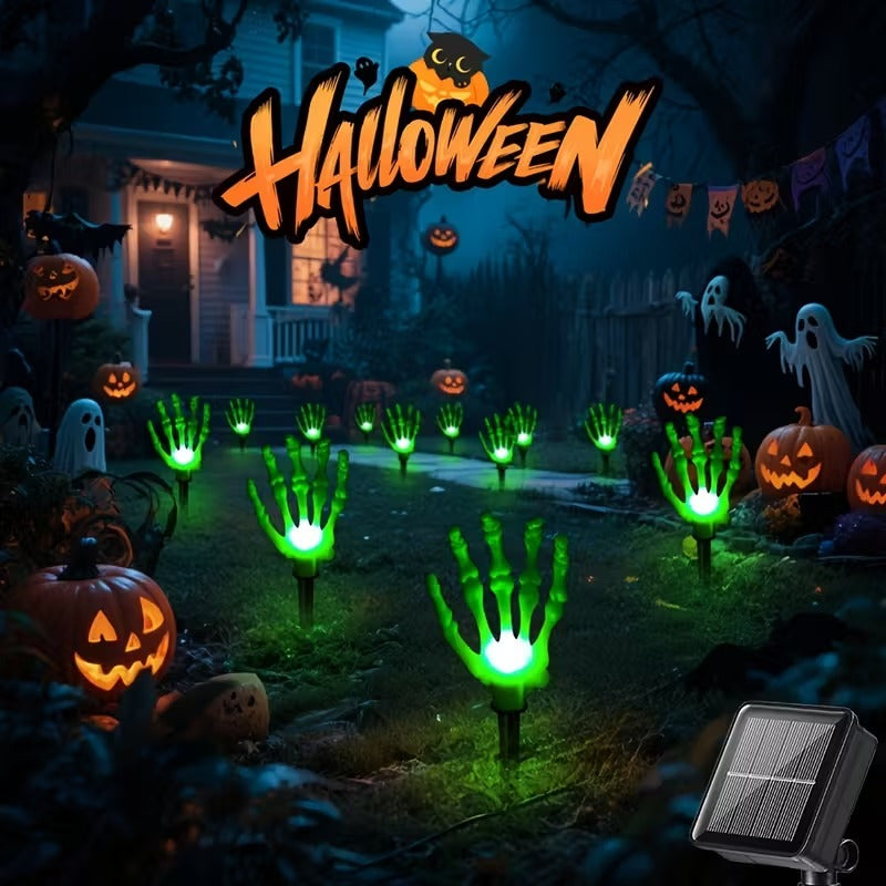Halloween Skeleton Hand Solar Pathway Lights (12pcs)