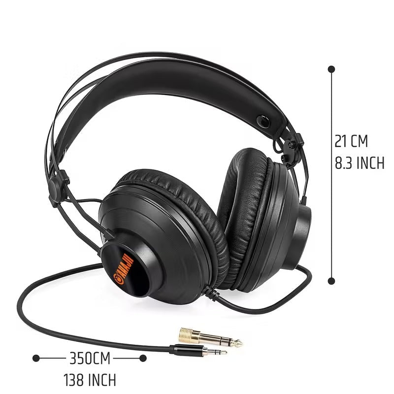 Wired Studio Monitor Headphones for Recording