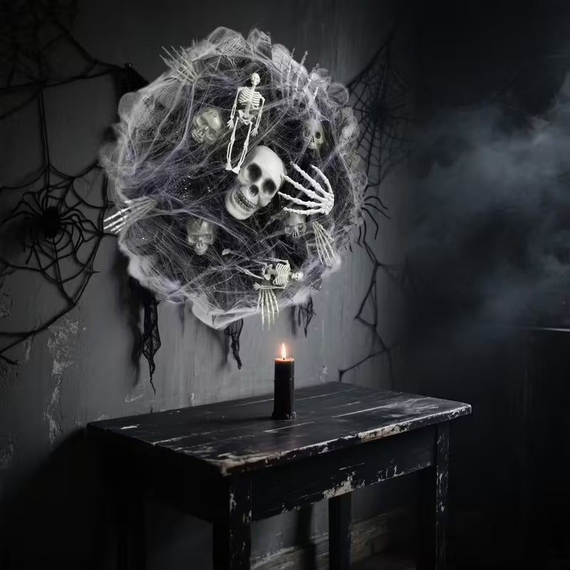 Spider Web Skeleton Hand Halloween Door Decoration