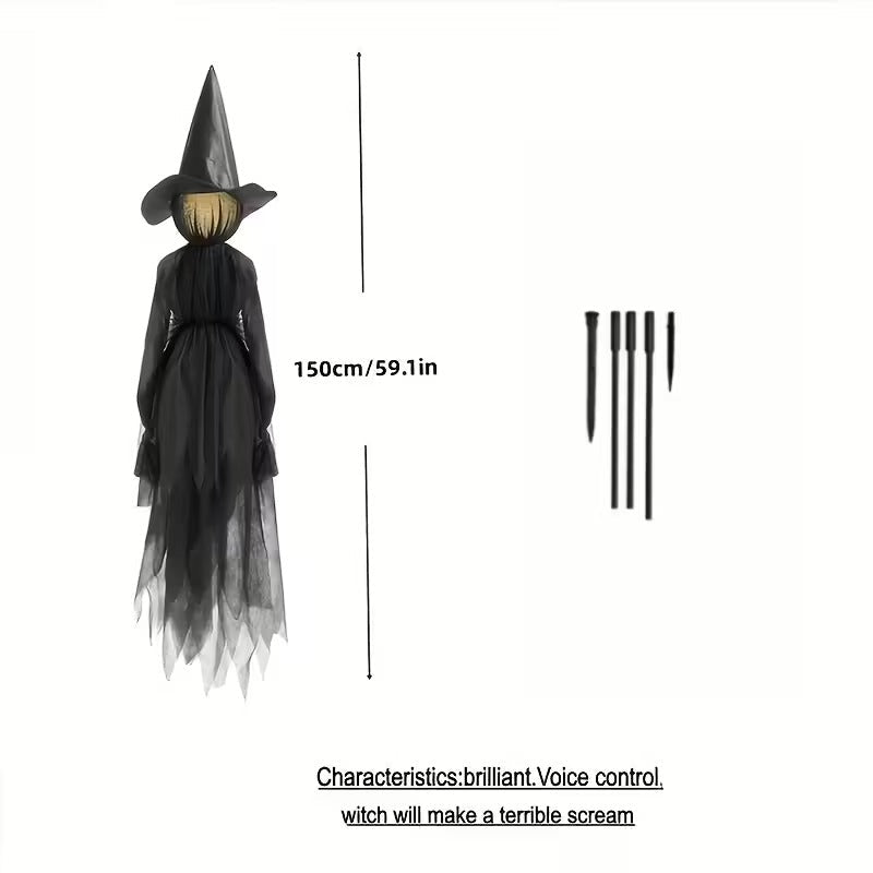 Sound and Light Witch Halloween Decoration