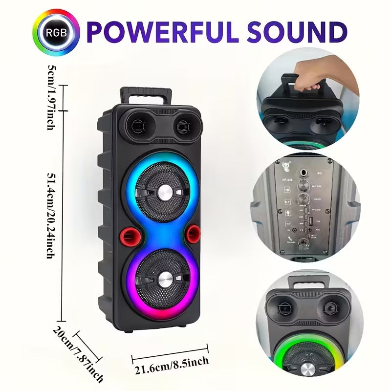 Wireless Party Speaker with RGB Bass Sound