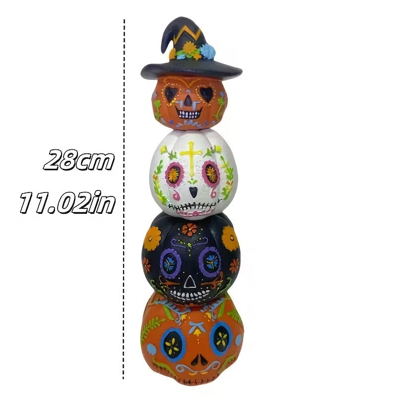 Halloween Pumpkin Resin Decorations Set (4pcs)