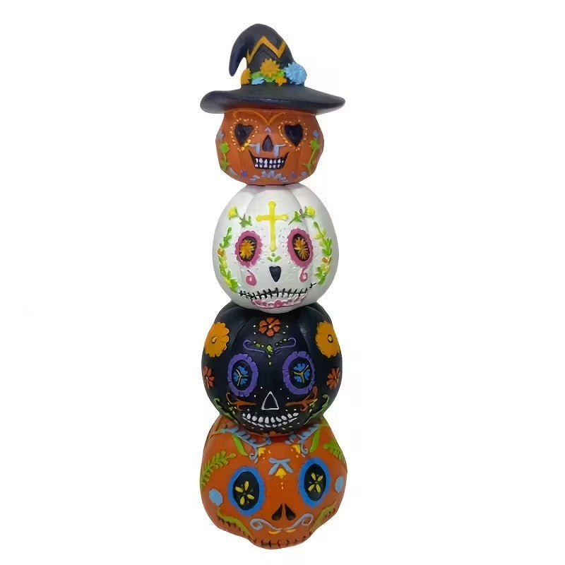 Halloween Pumpkin Resin Decorations Set (4pcs)