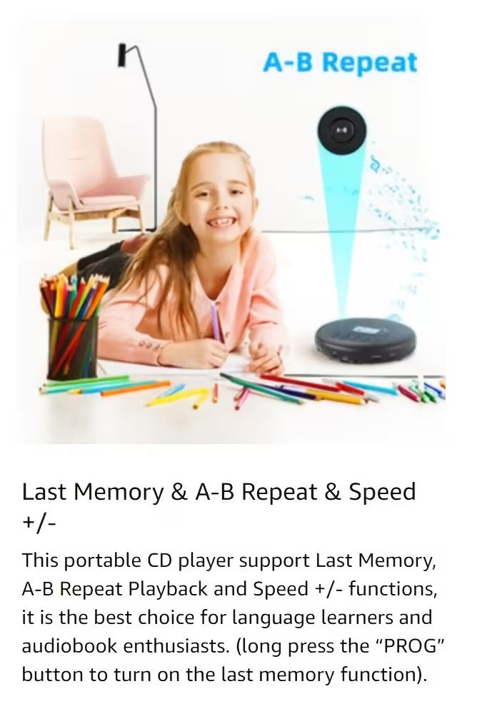 CD Player with Dual Stereo Speakers
