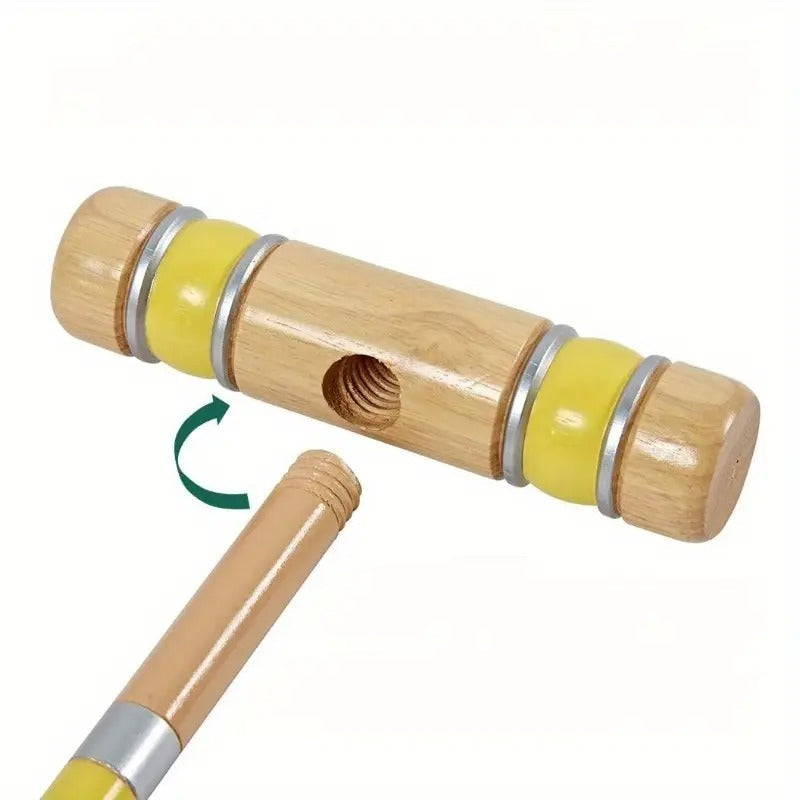 Croquet Set Six Player with Wooden Mallets