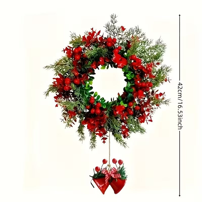 Christmas Bell Wreath for Door Table Decor