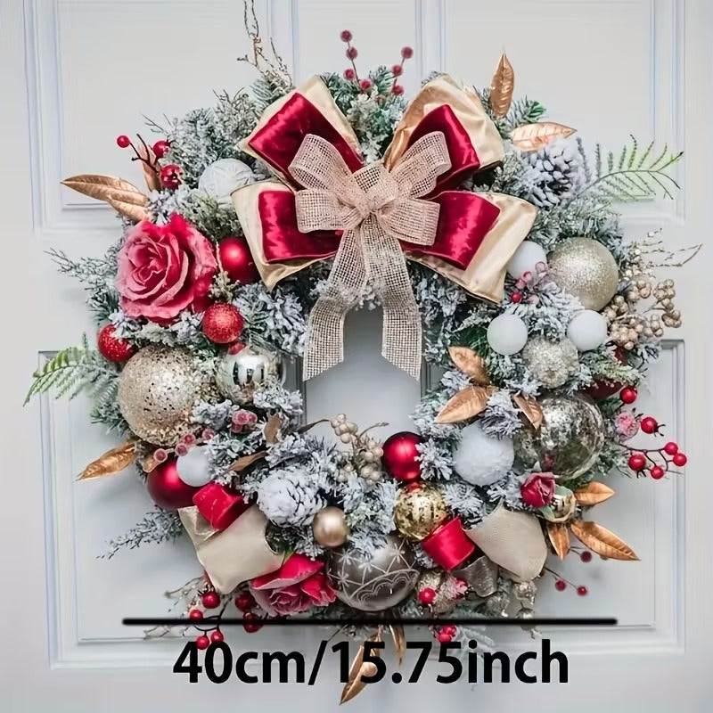Red & Gold Christmas Wreath